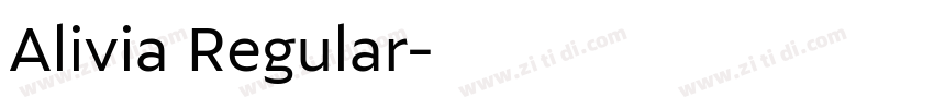 Alivia Regular字体转换 Alivia Regular字体转换